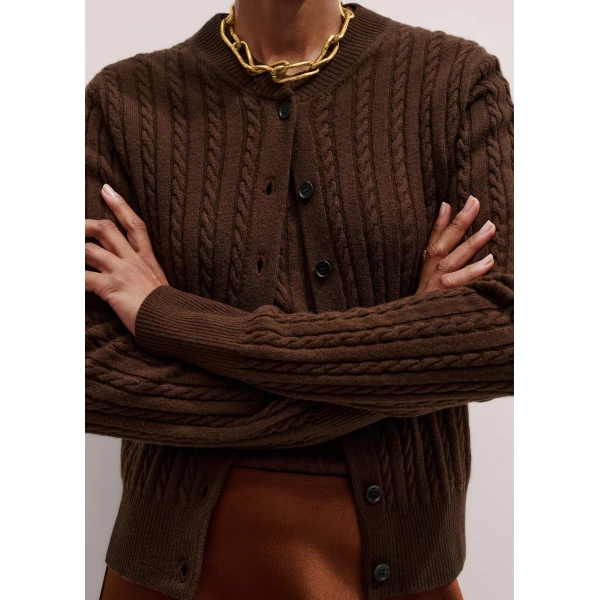 Me and Em Micro Cable Cardigan, view 3