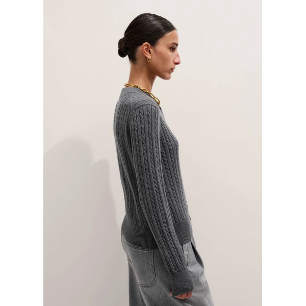Me and Em Micro Cable Cardigan, view 6