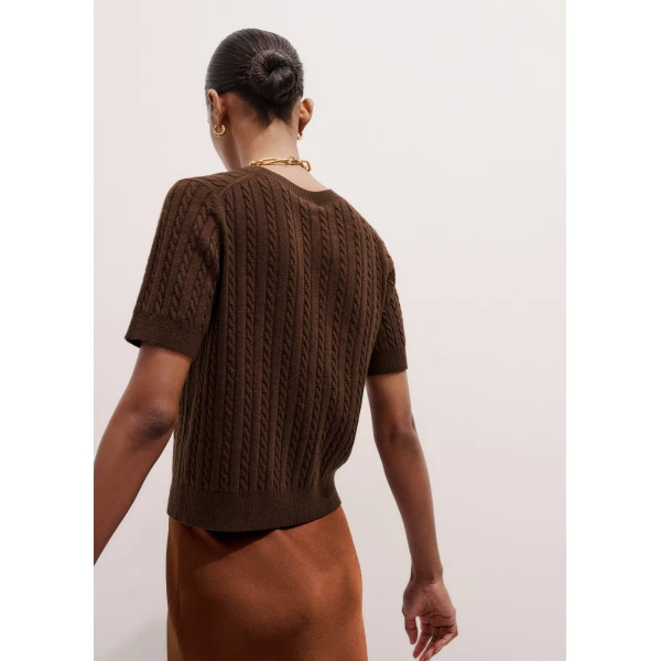 Me and Em Micro Cable Knit Tee, view 5