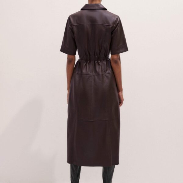 Me and Em Midi Dress + Belt – luxury British Brown in Me and Em exclusively at Coveti