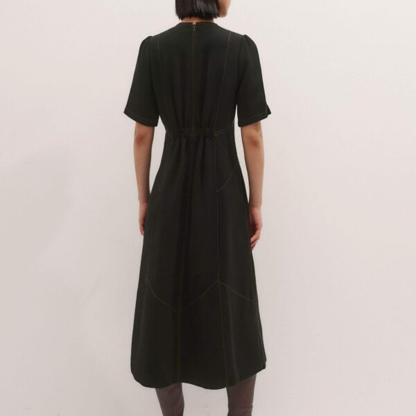 Me and Em Midi Dress + Belt – luxury British Black in Me and Em exclusively at Coveti