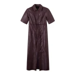 Me and Em Midi Dress + Belt – luxury British Brown in Me and Em exclusively at Coveti