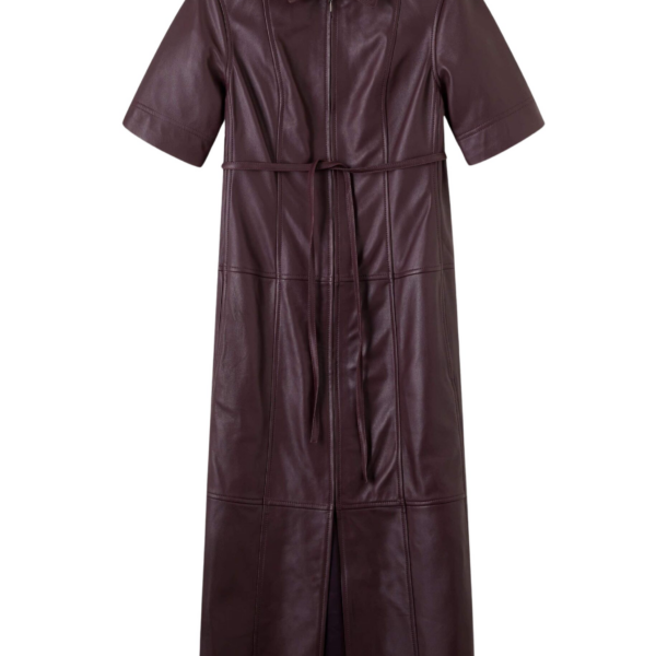 Me and Em Midi Dress + Belt – luxury British Brown in Me and Em exclusively at Coveti