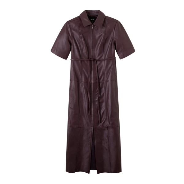 Me and Em Midi Dress + Belt – luxury British Brown in Me and Em exclusively at Coveti