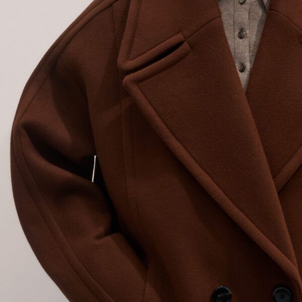 Me + Em Military Coat – luxury British Brown in Me and Em exclusively at Coveti