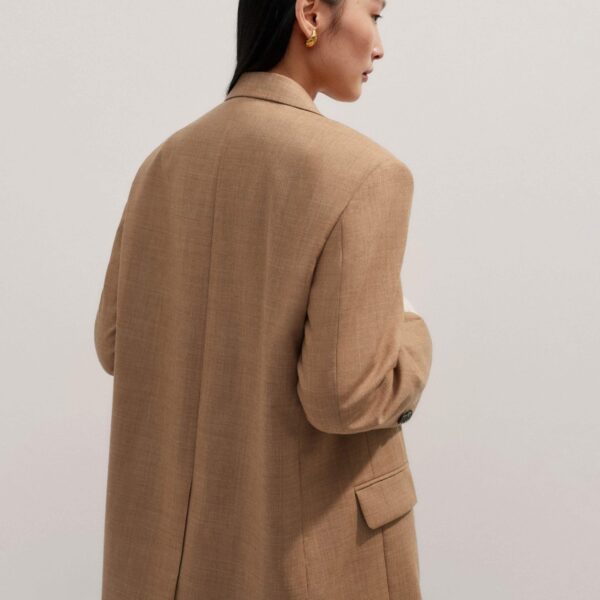 Me and Em Oversized Blazer – luxury British Brown in Me and Em exclusively at Coveti