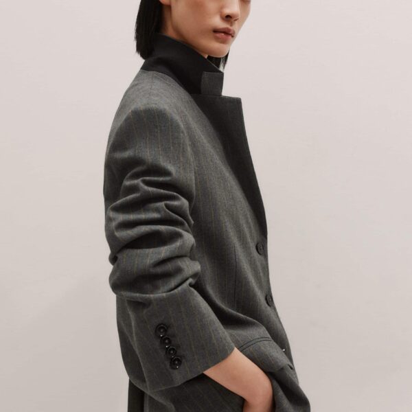 Me and Em Oversized Blazer – luxury British Grey in Me and Em exclusively at Coveti
