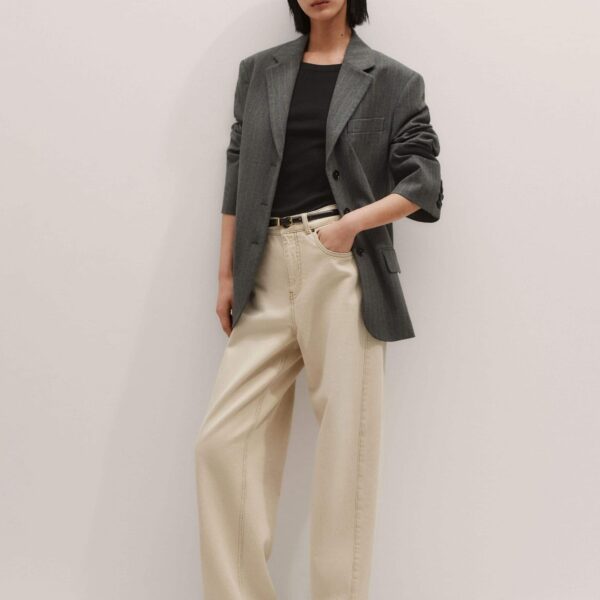 Me and Em Oversized Blazer – luxury British Grey in Me and Em exclusively at Coveti
