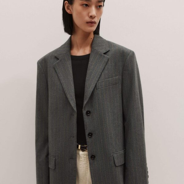 Me and Em Oversized Blazer – luxury British Grey in Me and Em exclusively at Coveti