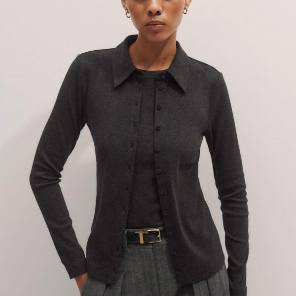 Me and Em Perfect Basic Shirt – luxury British Grey in Me and Em exclusively at Coveti