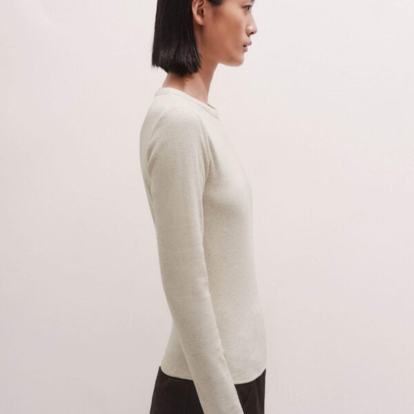 Me + Em Perfect Basic Top – luxury British Ivory in Me and Em exclusively at Coveti
