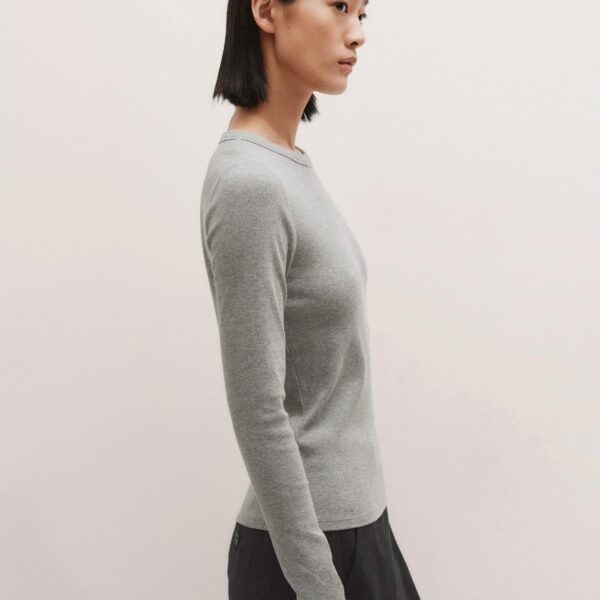 Me and Em Perfect Basic Top – luxury British Grey in Me and Em exclusively at Coveti