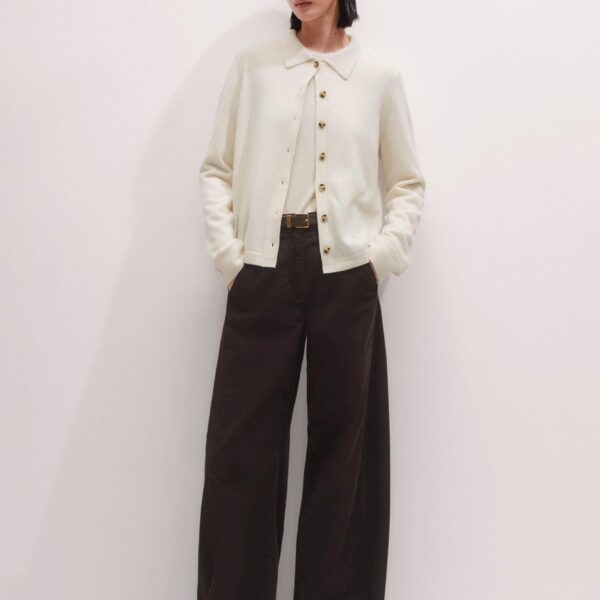 Me and Em Perfect Basic Top – luxury British Ivory in Me and Em exclusively at Coveti