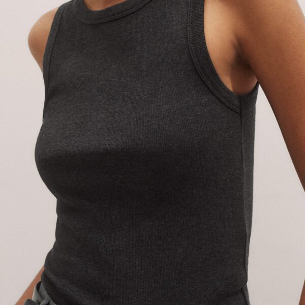 Me and Em Perfect Basic Vest – luxury British Grey in Me and Em exclusively at Coveti
