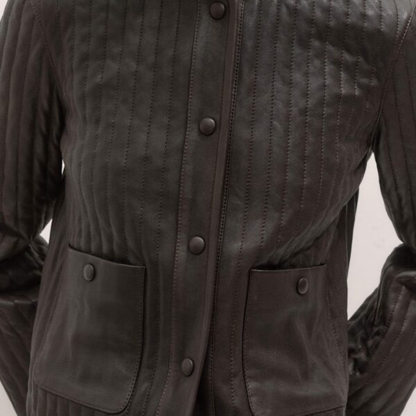 Me and Em Quilted Weekend Jacket – luxury British Brown in Me and Em exclusively at Coveti