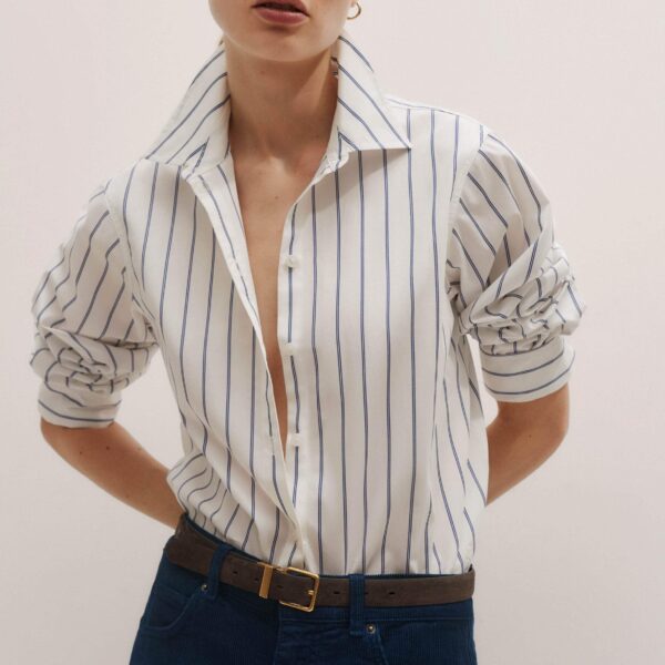 Me + Em Relaxed Forever Shirt – luxury British Multicolour in Me and Em exclusively at Coveti