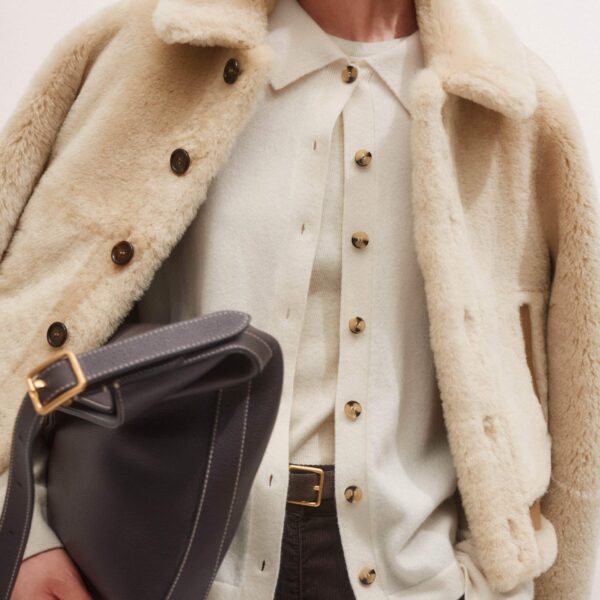 Me and Em Relaxed Knit Shirt – luxury British Ivory in Me and Em exclusively at Coveti