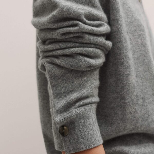Me and Em Relaxed Knit Shirt – luxury British Grey in Me and Em exclusively at Coveti