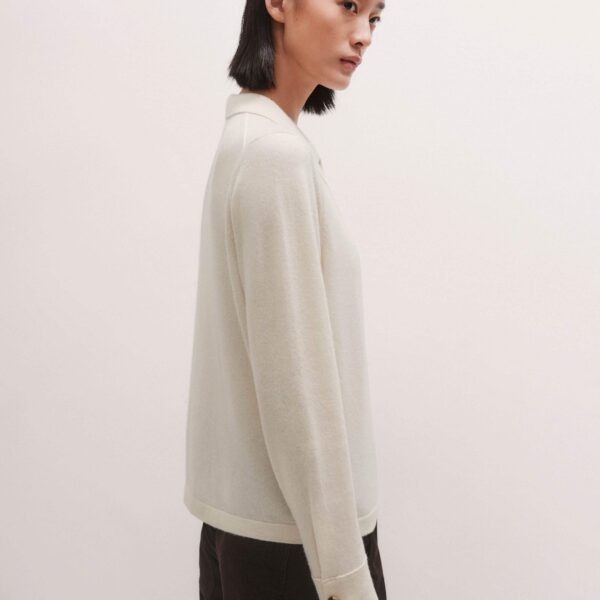 Me + Em Relaxed Knit Shirt – luxury British Ivory in Me and Em exclusively at Coveti