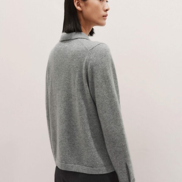 Me + Em Relaxed Knit Shirt – luxury British Grey in Me and Em exclusively at Coveti