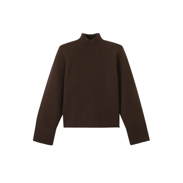 Me and Em Relaxed Luxe Sweater – luxury British Brown in Me and Em exclusively at Coveti