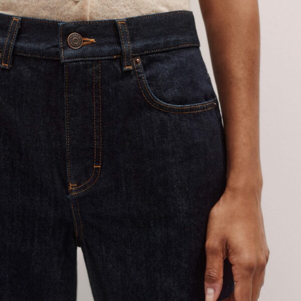 Me + Em Relaxed Straight Jean – luxury British Blue in Me and Em exclusively at Coveti