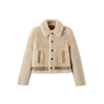 Me and Em Reversible Jacket – luxury British Beige in Me and Em exclusively at Coveti