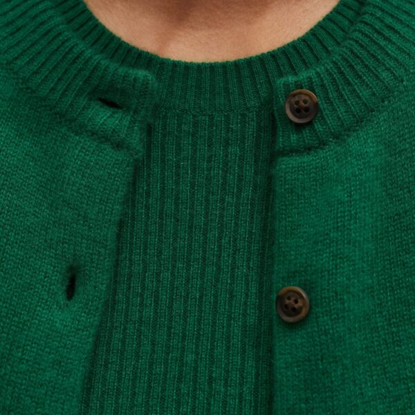 Me and Em Rib Knit Slim Tee – luxury British Green in Me and Em exclusively at Coveti