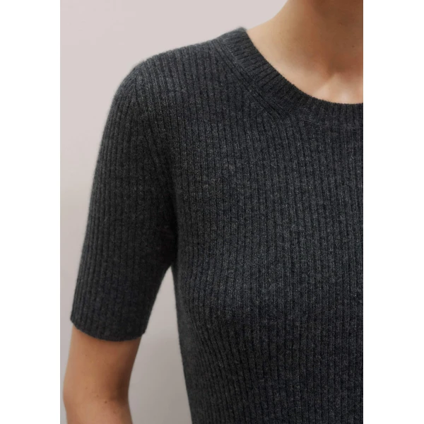 Me and Em Rib Knit Slim Tee, view 3