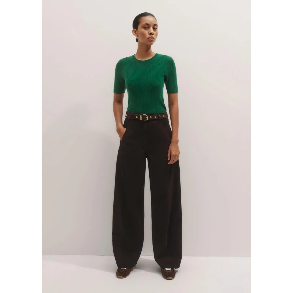 Me and Em Rib Knit Slim Tee, view 4