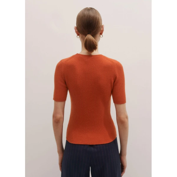 Me and Em Rib Knit Slim Tee, view 5