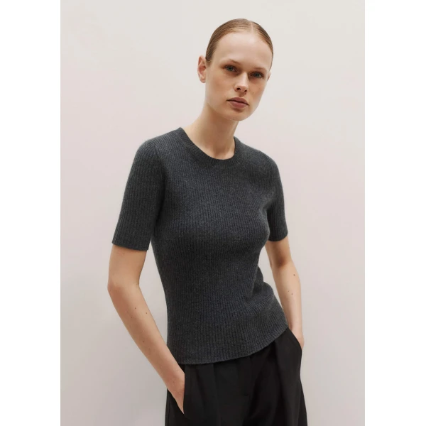 Me and Em Rib Knit Slim Tee, view 5