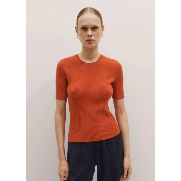 Me and Em Rib Knit Slim Tee, view 6