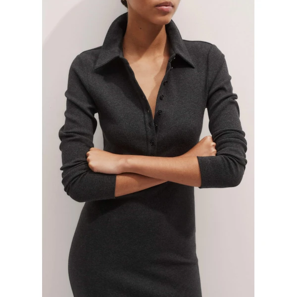 Me and Em Rib Midi Shirt Dress, view 3