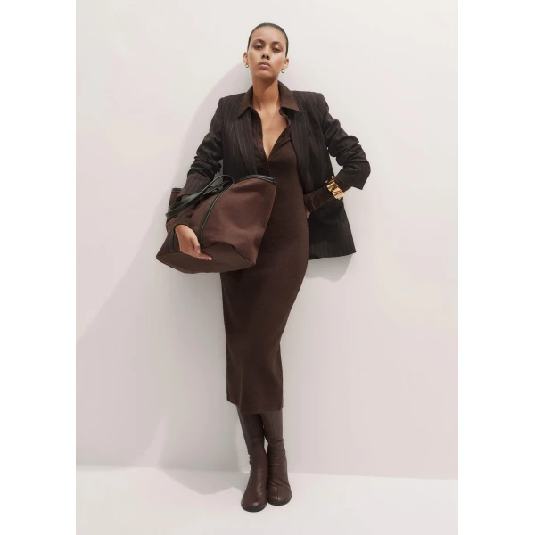 Me and Em Rib Midi Shirt Dress, view 4