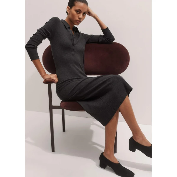 Me and Em Rib Midi Shirt Dress, view 4