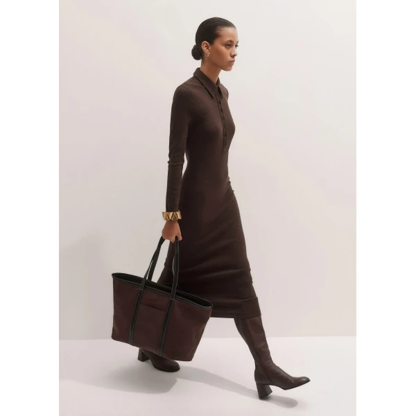 Me and Em Rib Midi Shirt Dress, view 6