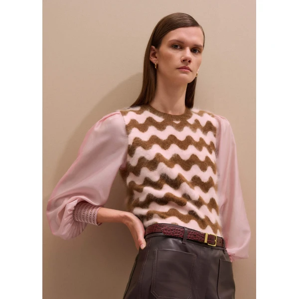 Me and Em Scallop Stripe Vest, view 3