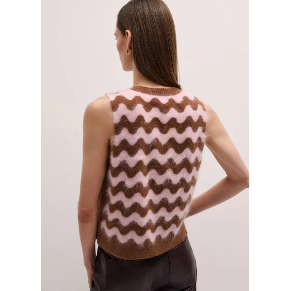 Me and Em Scallop Stripe Vest, view 5