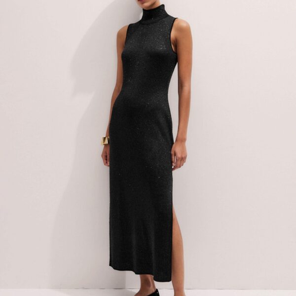 Me and Em Sequin Knit Maxi Dress – luxury British Black in Me and Em exclusively at Coveti