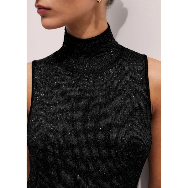 Me and Em Sequin Knit Maxi Dress, view 6