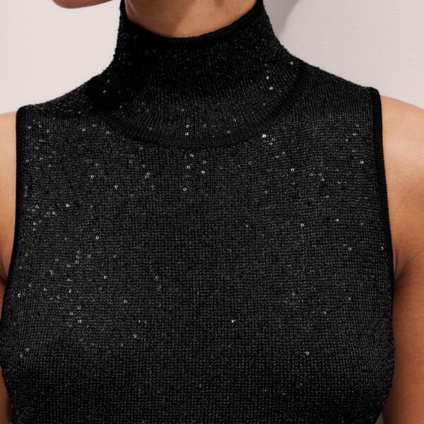 Me + Em Sequin Knit Maxi Dress – luxury British Black in Me and Em exclusively at Coveti