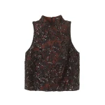 Me and Em Sequin Shell Top – luxury British Black in Me and Em exclusively at Coveti