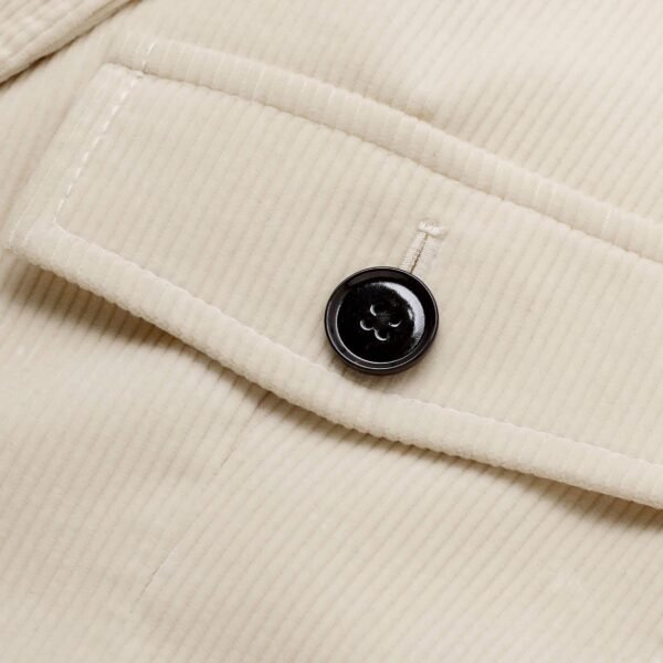 Me + Em Sharp Shoulder Blazer – luxury British Ivory in Me and Em exclusively at Coveti