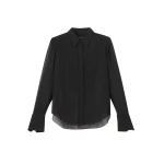 Me and Em Sheer Evening Shirt – luxury British Black in Me and Em exclusively at Coveti