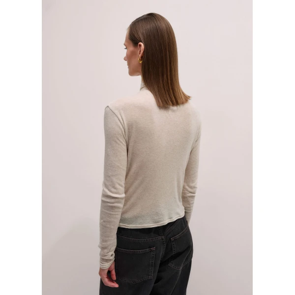 Me and Em Sheer High Neck Top, view 3