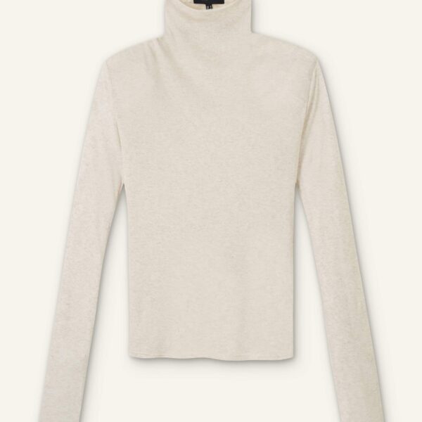 Me and Em Sheer High Neck Top – luxury British Beige in Me and Em exclusively at Coveti