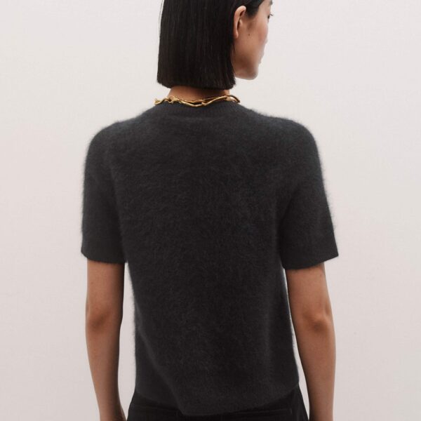 Me + Em Short Sleeve Cardigan – luxury British Black in Me and Em exclusively at Coveti