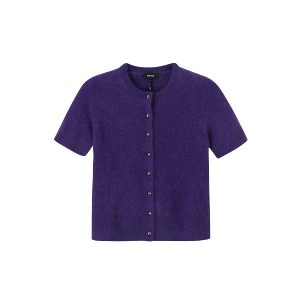 Me and Em Short Sleeve Cardigan – luxury British Purple in Me and Em exclusively at Coveti