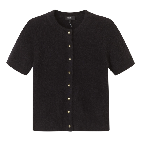 Me and Em Short Sleeve Cardigan – luxury British Black in Me and Em exclusively at Coveti